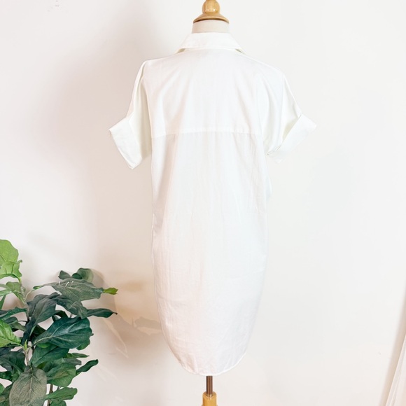 💋Madewell White Mini Courier Shirt Dress size XXS - Picture 11 of 14